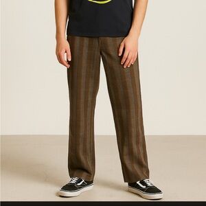 Vintage Y2K …LOST Industries Brown Plaid Pants – Size 33 Skate Style